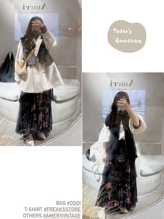 Ameri（アメリ）の「UND DARIA TIERED PLEATS SKIRT（スカート