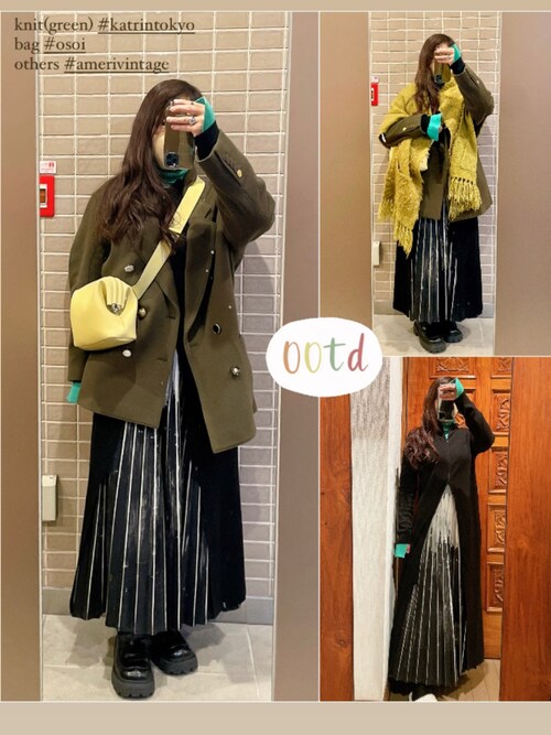 Ameri（アメリ）の「UNEVEN DYEING PLEATS SKIRT（スカート）」 - WEAR 