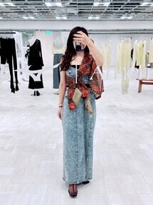 Ameri（アメリ）の「RIB MIX DENIM BUSTIER（その他トップス）」 - WEAR