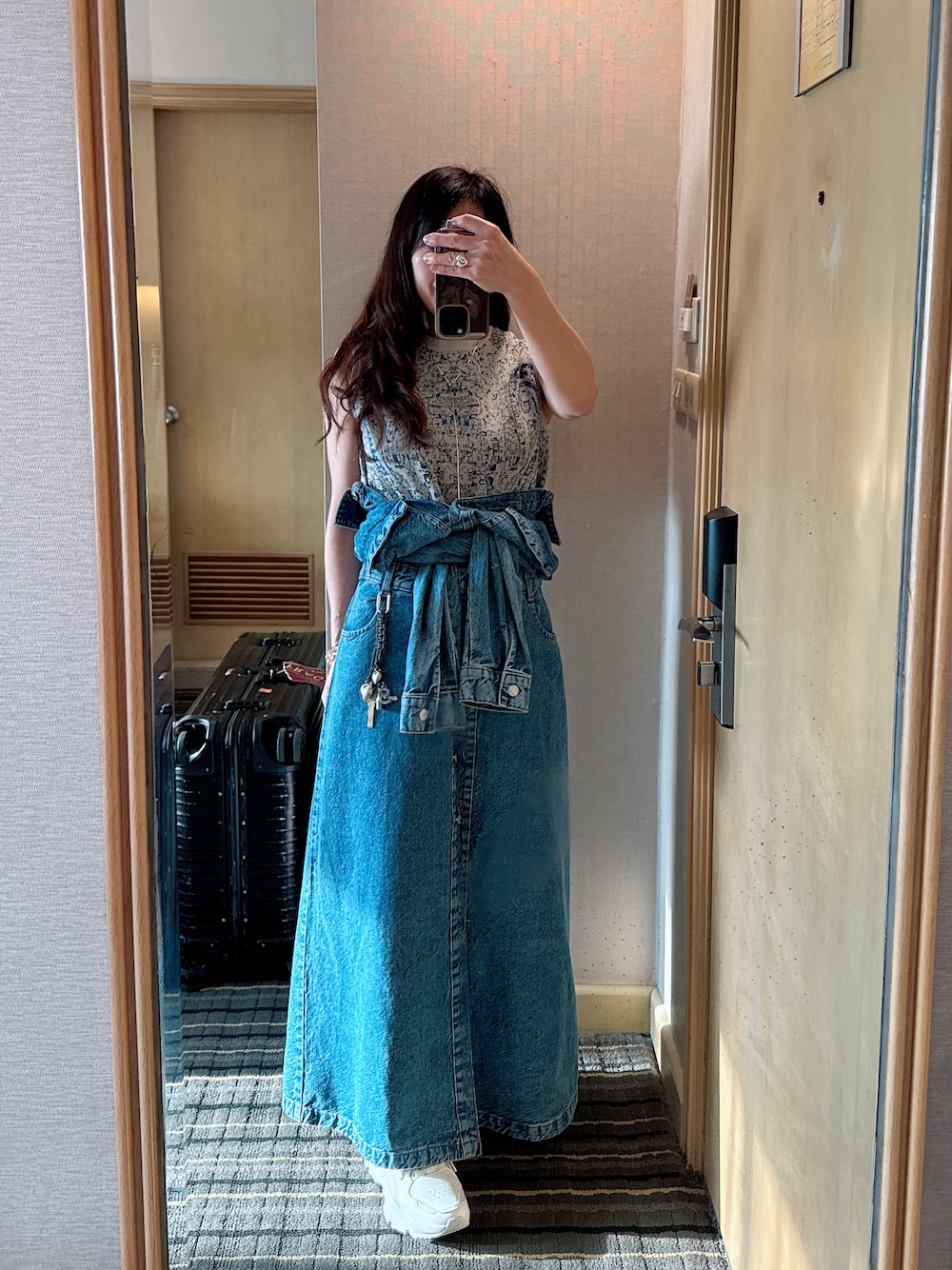Ameri（アメリ）の「ASMEE 2WAY I LINE KNIT DRESS（ワンピース