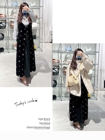 ワンピース ameri/GLITTER EMBROIDERY VELOUR LONG TOP Ameri（アメリ）の「GLITTER EMBROIDERY VELOUR LONG TOP（T