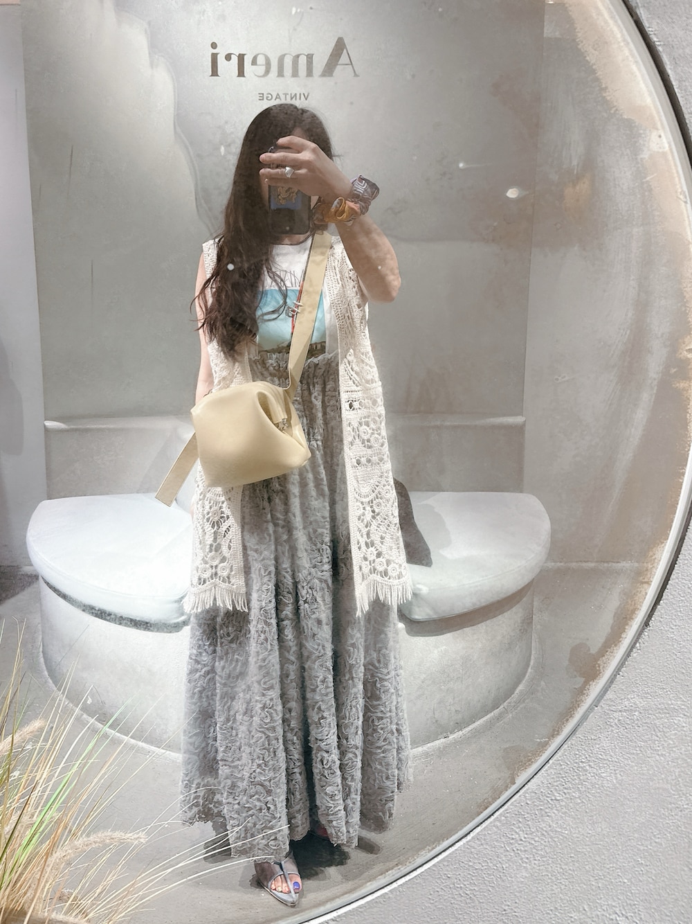 MEDI SHELL MOTIF CROCHET KNIT VEST