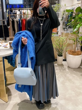 「AMERI」｜「アイテム（その他アウター）」を使った、mireさん（レディース・157cm）の冬コーディネート