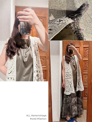 アメリヴィンテージFLOWER PATCHWORK PLEATED SKIRT Ameri（アメリ）の「FLOWER PATCHWORK PLEATED SKIRT（スカート