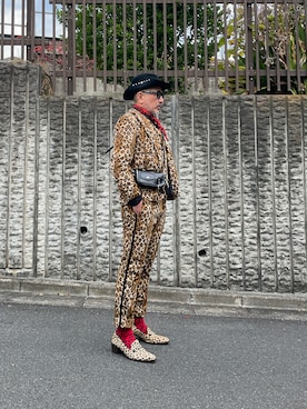 「アイテム（ボディバッグ/ウエストポーチ）」を使った、MACROMANCEさん（メンズ・170cm）の冬コーディネート