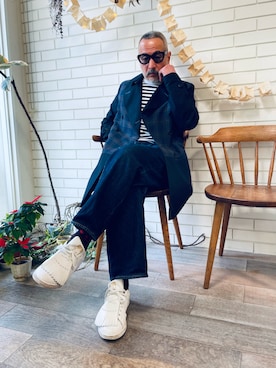 「agnes b.（アニエスベー）のアイテム」を使った、MACROMANCEさん（メンズ・170cm）の春コーディネート