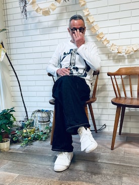 「スタンスミス」｜MACROMANCEさん（メンズ・170cm）の冬コーディネート