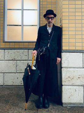 「COMME des GARCONS（コムデギャルソン）のアイテム」を使った、MACROMANCEさん（メンズ・170cm）の秋コーディネート