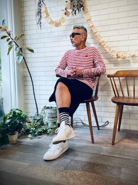 「アイテム（パンツ）」を使った、MACROMANCEさん（メンズ・170cm・50代）の夏コーディネート