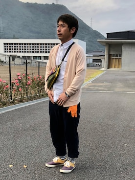 「mercibeaucoup,（メルシーボークー）のアイテム（パンツ）」を使った、hide104さん（メンズ・162cm）の秋コーディネート