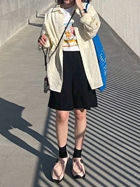 「ハーフパンツ」｜ハナレさん（レディース・154cm）の秋コーディネート
