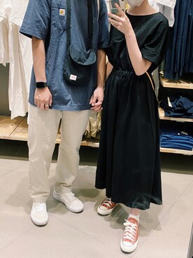 「CONVERSE（コンバース）のCONVERSE ALL STAR 100COLORS OX（スニーカー）」を使った、ハナレさん（レディース・154cm）の夏コーディネート