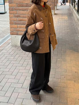 「アイテム（ハンドバッグ）」を使った、ハナレさん（レディース・154cm）の秋コーディネート