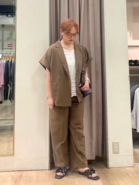 「アイテム（テーラードジャケット）」を使った、Himeno *さん（レディース・157cm）の夏コーディネート