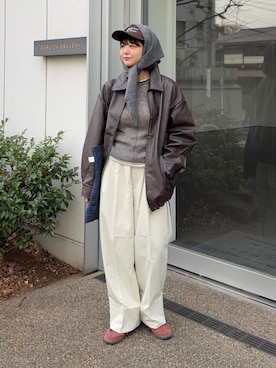 UKIさん（レディース・155cm）の冬コーディネート