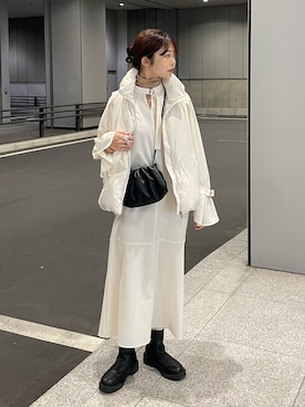 「WEARyouthコーデ」｜「アイテム（ダウンベスト）」を使った、UKIさん（レディース・155cm）の冬コーディネート