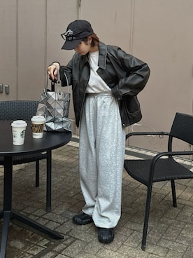 「アイテム（帽子）」を使った、UKIさん（レディース・155cm・20代）の秋コーディネート