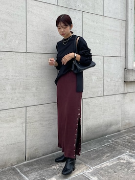 「SEEK（シーク）のアイテム」を使った、UKIさん（レディース・155cm）の秋コーディネート