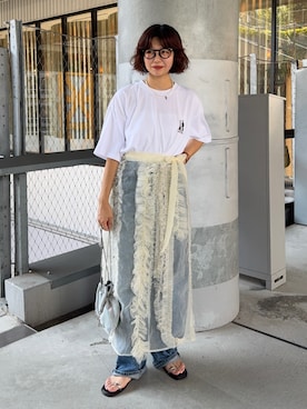「アイテム（サンダル）」を使った、UKIさん（レディース・155cm・20代）の夏コーディネート