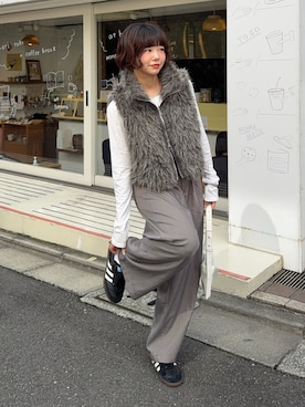 「アイテム（ハンドバッグ）」を使った、UKIさん（レディース・155cm）の秋コーディネート