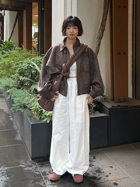 「アイテム（ブルゾン）」を使った、UKIさん（レディース・155cm）の秋コーディネート