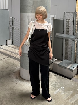 「CENE（セネ）のアイテム」を使った、UKIさん（レディース・155cm）の夏コーディネート