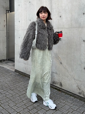 「アイテム（バッグ）」を使った、UKIさん（レディース・155cm・20代）の冬コーディネート