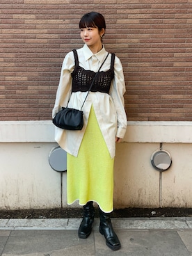 「LAROUTE（ラルート）のアイテム」を使った、UKIさん（レディース・155cm）の春コーディネート