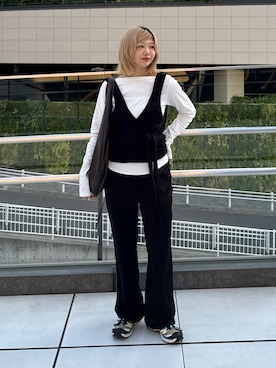 「TODAYFUL（トゥデイフル）のアイテム（パンツ）」を使った、UKIさん（レディース・155cm）の春コーディネート