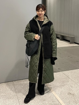 「GeeRA（ジーラ）のアイテム（ジャケット/アウター）」を使った、UKIさん（レディース・155cm）の冬コーディネート