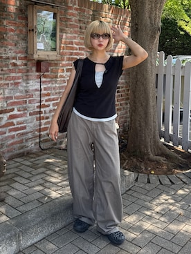 UKIさん（レディース・155cm）の夏コーディネート