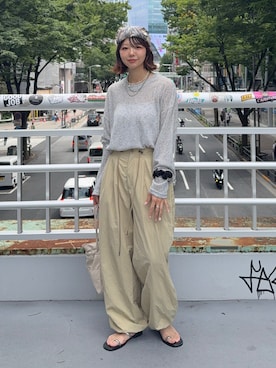 「スカーフ」｜UKIさん（レディース・155cm）の夏コーディネート