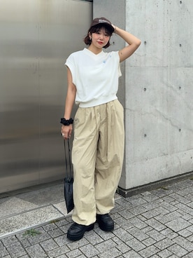 「アイテム（ベスト）」を使った、UKIさん（レディース・155cm）の秋コーディネート