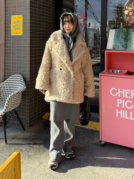 「FUULLY STUDIO（フーリィーステューディオ）のアイテム」を使った、UKIさん（レディース・155cm）の冬コーディネート