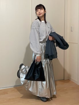 「Paul Smith（ポールスミス）のアイテム（ジャケット/アウター）」を使った、UKIさん（レディース・155cm）の冬コーディネート