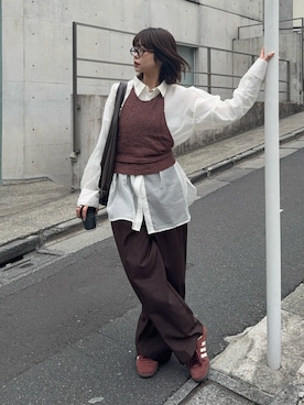 「VION（ヴィオン）のアイテム」を使った、UKIさん（レディース・155cm）の春コーディネート