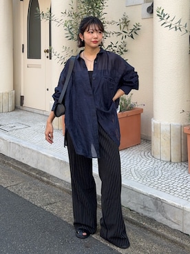 「アイテム（パンツ）」を使った、UKIさん（レディース・155cm）の秋コーディネート