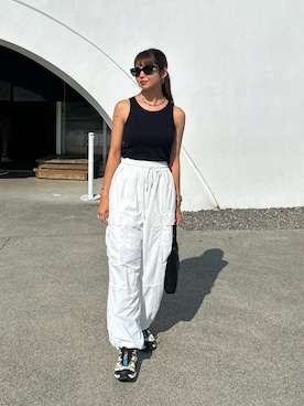 「Hender Scheme（エンダースキーマ）のアイテム」を使った、UKIさん（レディース・155cm）の夏コーディネート