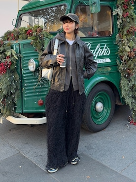 「アイテム（ブルゾン）」を使った、UKIさん（レディース・155cm・20代）の冬コーディネート