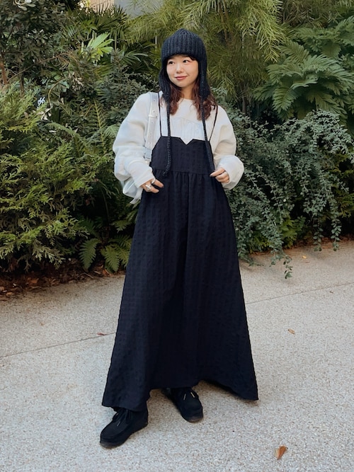 セール】ぽこぽこエンボス素材キャミワンピース（ワンピース