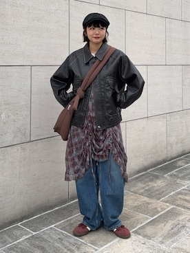 「アイテム（ワンピース/ドレス）」を使った、UKIさん（レディース・155cm）の冬コーディネート