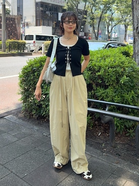 「アイテム（ネックレス）」を使った、UKIさん（レディース・155cm・20代）の夏コーディネート