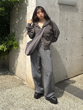 「アイテム（パンツ）」を使った、UKIさん（レディース・155cm）の秋コーディネート