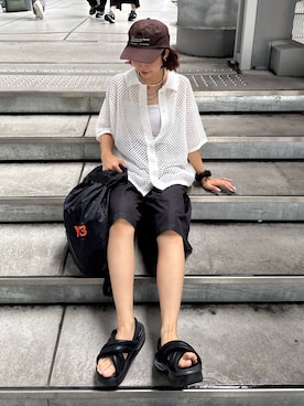 「Confirm（コンファーム）のアイテム」を使った、UKIさん（レディース・155cm）の夏コーディネート