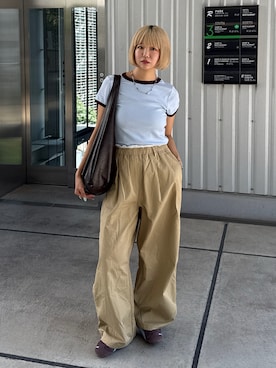 「PUMA(プーマ)のアイテム」を使った、UKIさん(レディース・155cm)の夏コーディネート