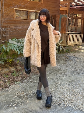 UKIさん（レディース・155cm）の冬コーディネート