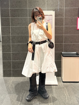 「アイテム（ヘアゴム）」を使った、UKIさん（レディース・155cm）の夏コーディネート
