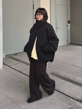 「アイテム（ブルゾン）」を使った、UKIさん（レディース・155cm）の秋コーディネート