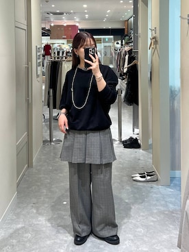 「LOWRYS FARM（ローリーズファーム）のソフトウラケプルオーバー  579079（スウェット）」を使った、サクラさん（レディース・160cm）の秋コーディネート