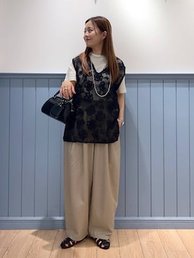 3Dレースベスト 492172を使った人気ファッションコーディネート - WEAR